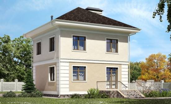 090-003-Л Проект двухэтажного дома, бюджетный загородный дом из арболита Курчатов | Проекты домов от House Expert