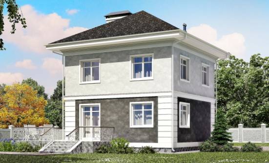 090-003-П Проект двухэтажного дома, красивый коттедж из газобетона Курск | Проекты домов от House Expert