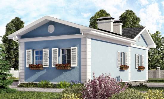 090-004-П Проект одноэтажного дома, бюджетный дом из блока Щигры | Проекты домов от House Expert