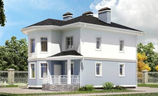 120-001-П Проект двухэтажного дома, красивый домик из теплоблока Железногорск | Проекты домов от House Expert