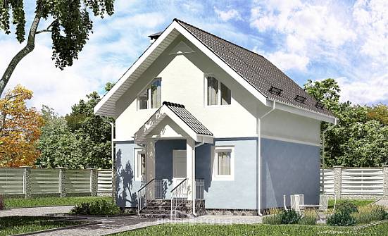 095-002-П Проект двухэтажного дома мансардой, современный дом из керамзитобетонных блоков Железногорск | Проекты домов от House Expert