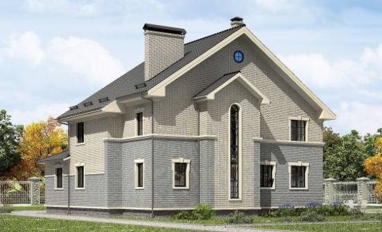 300-004-П Проект двухэтажного дома, классический коттедж из твинблока Щигры | Проекты домов от House Expert
