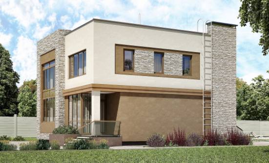 185-001-П Проект двухэтажного дома, простой дом из твинблока Курск | Проекты домов от House Expert