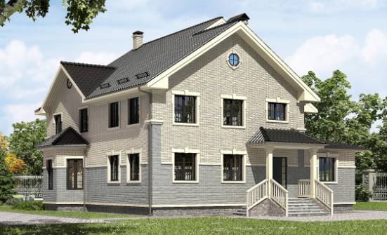 300-004-П Проект двухэтажного дома, классический коттедж из твинблока Щигры | Проекты домов от House Expert