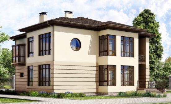 300-006-П Проект двухэтажного дома, гараж, огромный коттедж из кирпича Железногорск | Проекты домов от House Expert