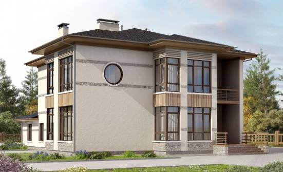 345-001-П Проект двухэтажного дома, современный домик из газобетона Курчатов | Проекты домов от House Expert