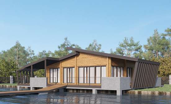 100-007-П Проект бани из бревен Курчатов | Проекты одноэтажных домов от House Expert
