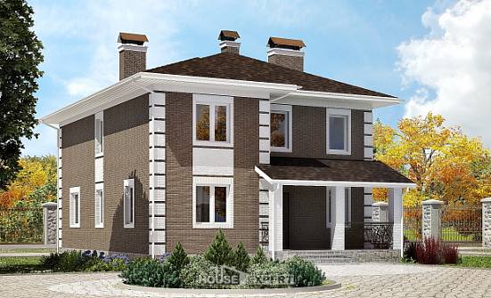 185-002-П Проект двухэтажного дома, красивый дом из блока Курск | Проекты домов от House Expert