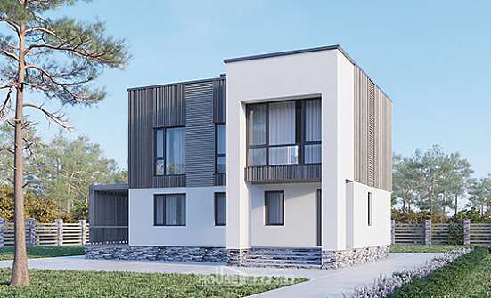 150-017-П Проект двухэтажного дома, бюджетный домик из поризованных блоков Курчатов | Проекты домов от House Expert