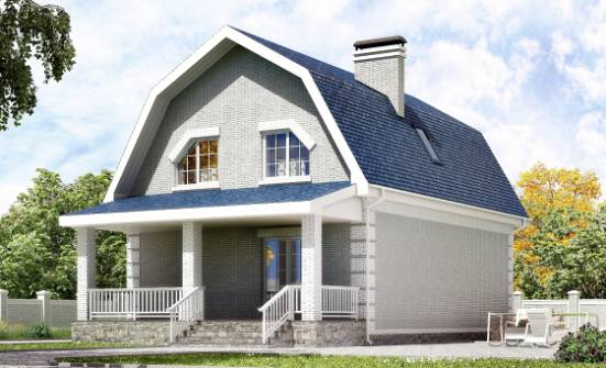 130-005-П Проект двухэтажного дома мансардой, недорогой домик из газосиликатных блоков Курск | Проекты домов от House Expert
