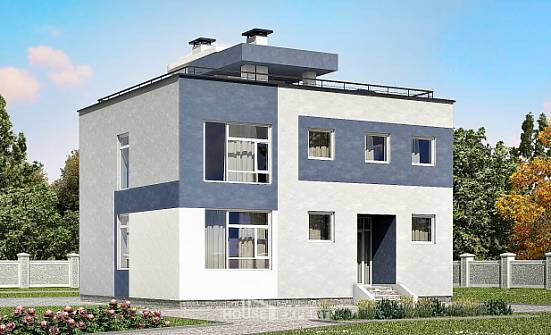 180-005-П Проект двухэтажного дома, просторный домик из блока Щигры | Проекты домов от House Expert