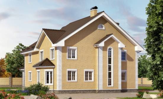 320-003-Л Проект двухэтажного дома, классический домик из поризованных блоков Железногорск | Проекты домов от House Expert