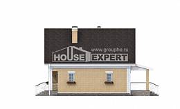 130-004-П Проект двухэтажного дома мансардный этаж, уютный дом из пеноблока Курчатов, House Expert