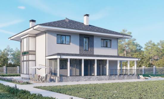 250-004-Л Проект двухэтажного дома, современный дом из керамзитобетонных блоков Щигры | Проекты домов от House Expert