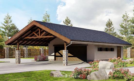 060-005-П Проект гаража из кирпича Щигры | Проекты домов от House Expert