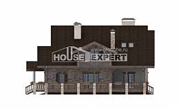 340-003-П Проект двухэтажного дома мансардный этаж, гараж, красивый загородный дом из кирпича Курчатов, House Expert