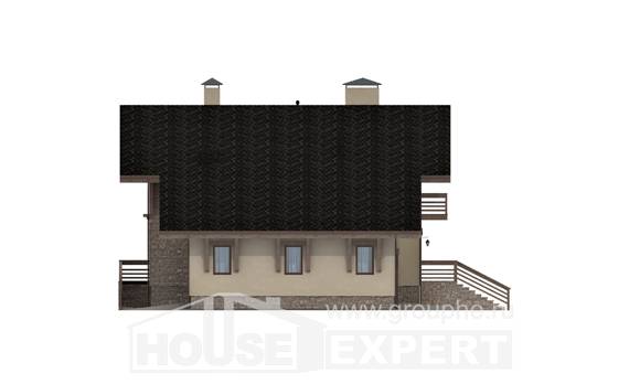 420-001-Л Проект трехэтажного дома с мансардой, гараж, огромный коттедж из кирпича Курск, House Expert