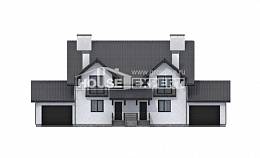 290-003-П Проект двухэтажного дома с мансардным этажом, классический домик из арболита Железногорск, House Expert
