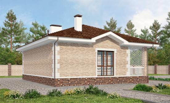 065-002-П Проект бани из кирпича Щигры | Проекты одноэтажных домов от House Expert