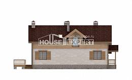 165-002-П Проект двухэтажного дома с мансардным этажом и гаражом, недорогой дом из твинблока Щигры, House Expert