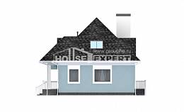 110-001-Л Проект двухэтажного дома с мансардным этажом, уютный коттедж из арболита Курчатов, House Expert