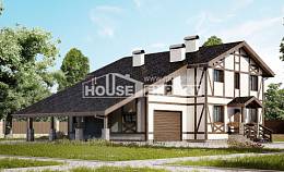 250-002-Л Проект двухэтажного дома с мансардой и гаражом, классический дом из кирпича Щигры, House Expert