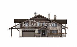 340-003-П Проект двухэтажного дома с мансардой, гараж, огромный коттедж из кирпича Железногорск, House Expert