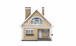 130-004-П Проект двухэтажного дома с мансардным этажом, небольшой дом из твинблока Курчатов, House Expert