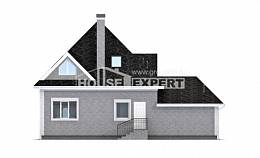 135-001-Л Проект двухэтажного дома мансардой, гараж, простой домик из кирпича Курчатов, House Expert