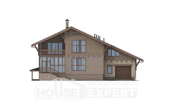 420-001-Л Проект трехэтажного дома мансардой и гаражом, огромный дом из кирпича Железногорск, House Expert