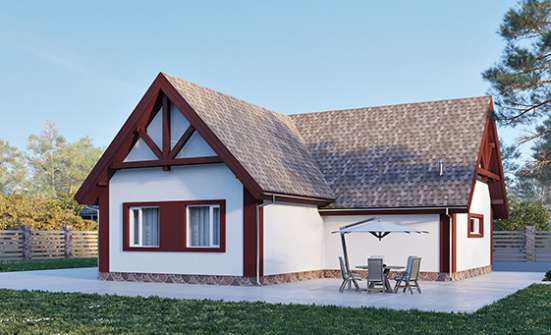 145-002-Л Проект гаража из бризолита Курчатов | Проекты домов от House Expert
