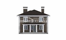 185-002-П Проект двухэтажного дома, компактный дом из блока Щигры, House Expert