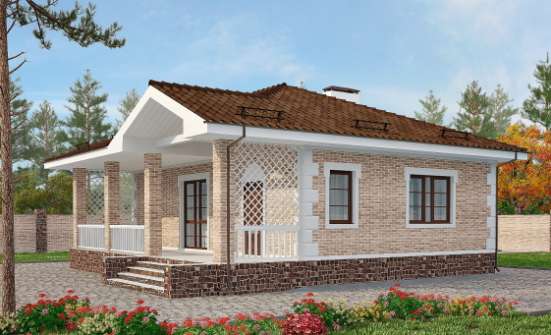 065-002-П Проект бани из кирпича Курск | Проекты одноэтажных домов от House Expert