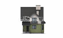 120-003-П Проект двухэтажного дома мансардой, классический коттедж из бризолита Щигры, House Expert
