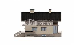 420-001-Л Проект трехэтажного дома с мансардой и гаражом, просторный загородный дом из кирпича Щигры, House Expert