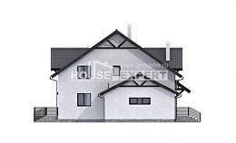 290-003-П Проект двухэтажного дома с мансардным этажом, огромный загородный дом из керамзитобетонных блоков Курчатов, House Expert