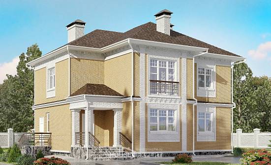 160-001-Л Проект двухэтажного дома, компактный загородный дом из твинблока Курск | Проекты домов от House Expert
