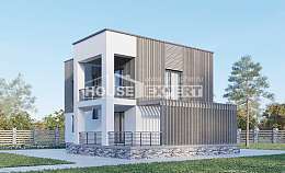 150-017-П Проект двухэтажного дома, доступный коттедж из бризолита Щигры, House Expert