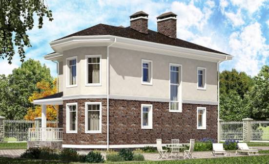 120-001-Л Проект трехэтажного дома, классический загородный дом из твинблока Курск | Проекты домов от House Expert