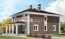 185-002-П Проект двухэтажного дома, уютный загородный дом из газосиликатных блоков Щигры, House Expert
