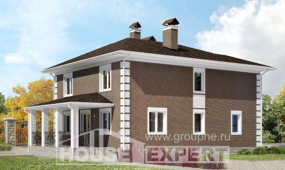 185-002-П Проект двухэтажного дома, уютный загородный дом из газосиликатных блоков Щигры, House Expert