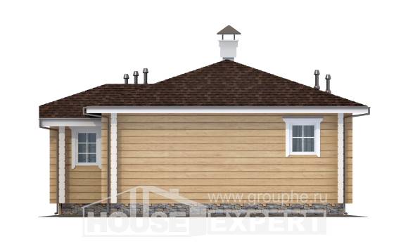 095-001-Л Проект одноэтажного дома, скромный коттедж из дерева Курчатов, House Expert