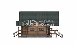 270-002-П Проект двухэтажного дома мансардой, гараж, уютный дом из дерева Курчатов, House Expert
