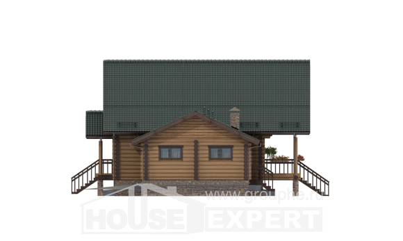 270-002-П Проект двухэтажного дома мансардой, гараж, уютный дом из дерева Курчатов, House Expert