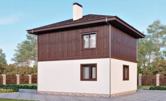 100-006-Л Проект двухэтажного дома, доступный коттедж из бризолита Железногорск | Проекты домов от House Expert