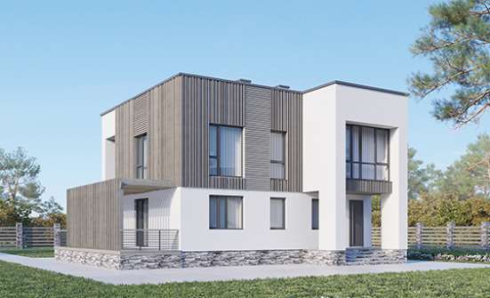 150-017-П Проект двухэтажного дома, простой коттедж из газобетона Железногорск | Проекты домов от House Expert