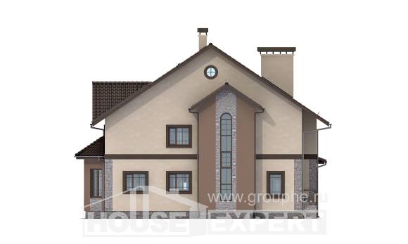 265-003-Л Проект двухэтажного дома, современный коттедж из твинблока Щигры, House Expert