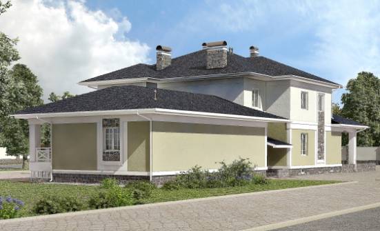 620-001-Л Проект трехэтажного дома, гараж, огромный домик из теплоблока Курск | Проекты домов от House Expert
