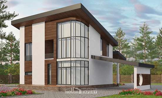 230-001-П Проект двухэтажного дома мансардный этаж, средний домик из кирпича Железногорск | Проекты домов от House Expert