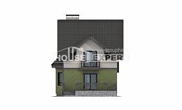 120-003-П Проект двухэтажного дома с мансардным этажом, бюджетный загородный дом из поризованных блоков Курск, House Expert
